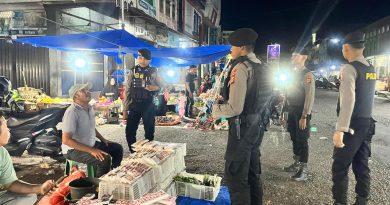 Guna Antisipasi Guantimas di Wilkum Polres Abdya, Personel Satsamapta Polres Abdya Laksanakan Patroli Malam dan Sambang Masyarakat