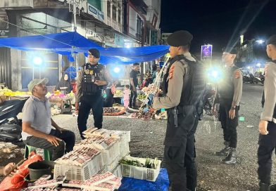 Guna Antisipasi Guantimas di Wilkum Polres Abdya, Personel Satsamapta Polres Abdya Laksanakan Patroli Malam dan Sambang Masyarakat