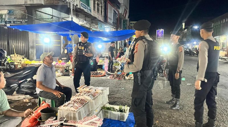 Guna Antisipasi Guantimas di Wilkum Polres Abdya, Personel Satsamapta Polres Abdya Laksanakan Patroli Malam dan Sambang Masyarakat