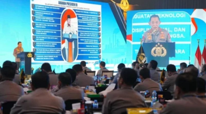 Beri Arahan di Rapim Polri, Jenderal Sigit Tegaskan Kawal Penuh Program Pemerintah